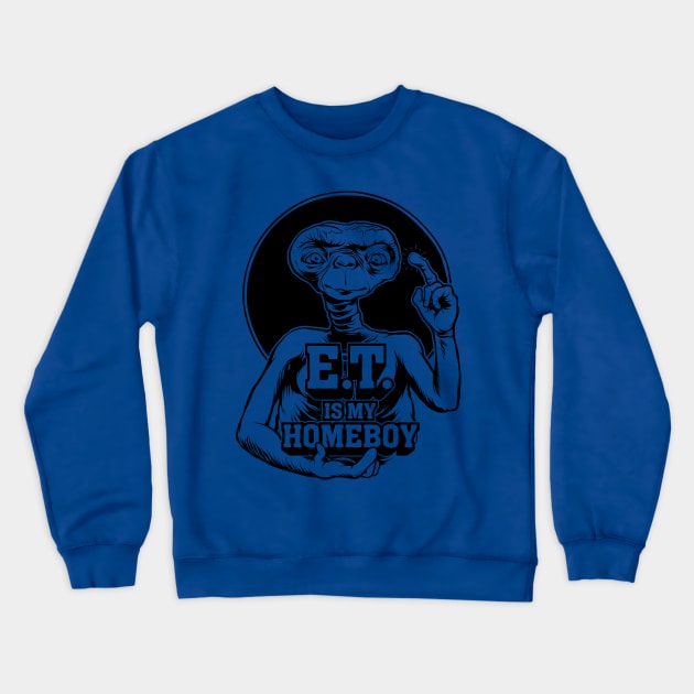 E.T. is my Homeboy - Light Colors Crewneck Sweatshirt by scumbugg